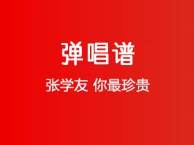 张学友《你最珍贵》吉他谱G调吉他弹唱谱