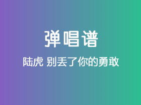 陆虎《别丢了你的勇敢》吉他谱G调吉他弹唱谱