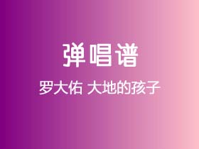 罗大佑《大地的孩子》吉他谱C调吉他弹唱谱