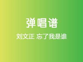 刘文正《忘了我是谁》吉他谱C调吉他弹唱谱