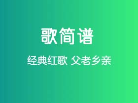 经典红歌《父老乡亲》简谱C调钢琴指弹独奏谱