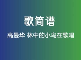 高曼华《林中的小鸟在歌唱》简谱A调钢琴指弹独奏谱