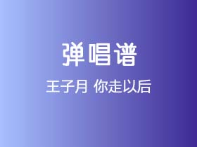 王子月《你走以后》吉他谱C调吉他弹唱谱