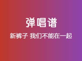 新裤子《我们不能在一起》吉他谱G调吉他弹唱谱