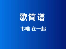 韦唯《在一起》简谱F调钢琴指弹独奏谱