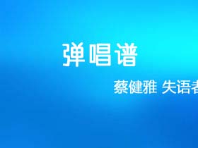 蔡健雅《失语者》吉他谱G调吉他弹唱谱