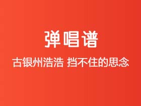 古银州浩浩《挡不住的思念》吉他谱C调吉他弹唱谱