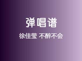 徐佳莹《不醉不会》吉他谱G调吉他弹唱谱