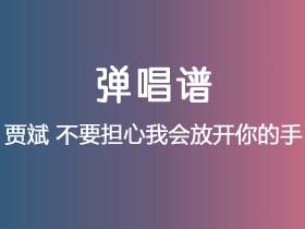 贾斌《不要担心我会放开你的手》吉他谱C调吉他弹唱谱