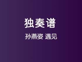 孙燕姿《遇见》吉他谱C调吉他指弹独奏谱