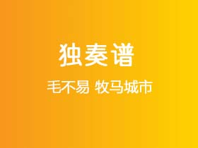 毛不易《牧马城市》吉他谱G调吉他指弹独奏谱