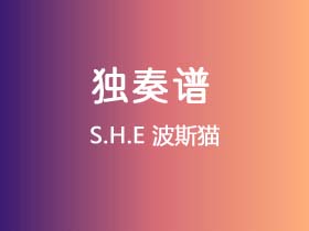 S.H.E《波斯猫》吉他谱G调吉他指弹独奏谱