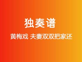 黄梅戏《夫妻双双把家还》吉他谱G调吉他指弹独奏谱