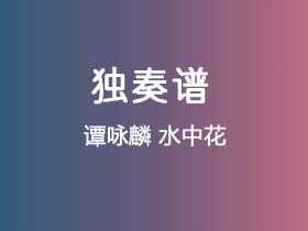 谭咏麟《水中花》吉他谱G调吉他指弹独奏谱