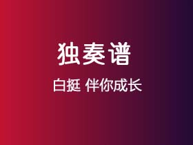 白挺《伴你成长》吉他谱G调吉他指弹独奏谱