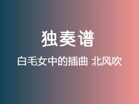 白毛女中的插曲《北风吹》吉他谱G调吉他指弹独奏谱