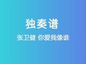 张卫健《你爱我像谁》吉他谱G调吉他指弹独奏谱