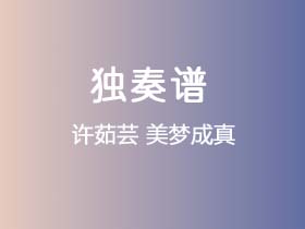 许茹芸《美梦成真》吉他谱C调吉他指弹独奏谱