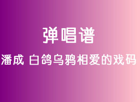 潘成《白鸽乌鸦相爱的戏码》吉他谱G调吉他弹唱谱