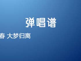 李宇春《大梦归离》吉他谱G调吉他弹唱谱