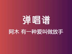 阿木《有一种爱叫做放手》吉他谱G调吉他弹唱谱