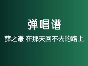 薛之谦《在那天回不去的路上》吉他谱C调吉他弹唱谱