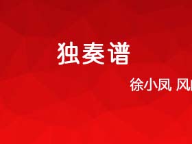 徐小凤《风的季节》吉他谱G调吉他指弹独奏谱