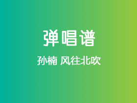 孙楠《风往北吹》吉他谱G调吉他弹唱谱