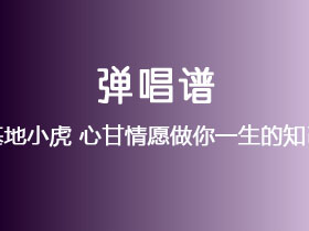 基地小虎《心甘情愿做你一生的知己》吉他谱G调吉他弹唱谱