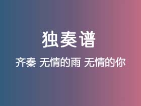 齐秦《无情的雨无情的你》吉他谱C调吉他指弹独奏谱