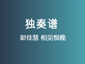 彭佳慧《相见恨晚》吉他谱C调吉他弹唱谱