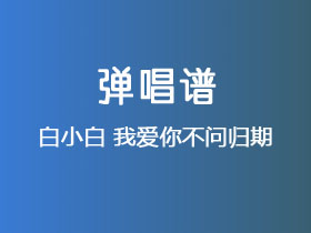 白小白《我爱你不问归期》吉他谱G调吉他弹唱谱