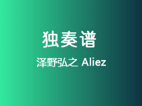 泽野弘之《Aliez》吉他谱C调吉他指弹独奏谱