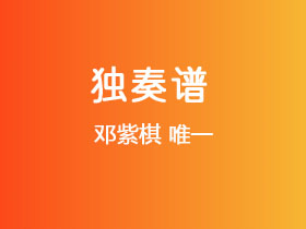 邓紫棋《唯一》吉他谱C调吉他弹唱谱