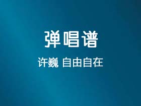 许巍《自由自在》吉他谱G调吉他弹唱谱