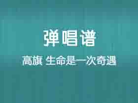 高旗《生命是一次奇遇》吉他谱E调吉他弹唱谱