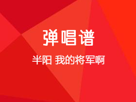 半阳《我的将军啊》吉他谱C调吉他弹唱谱