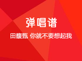 田馥甄《你就不要想起我》吉他谱C调吉他弹唱谱