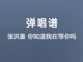 张洪量《你知道我在等你吗》吉他谱C调吉他弹唱谱