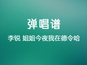 李锐《姐姐今夜我在德令哈》吉他谱C调吉他弹唱谱