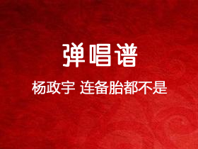 杨政宇《连备胎都不是》吉他谱C调吉他弹唱谱