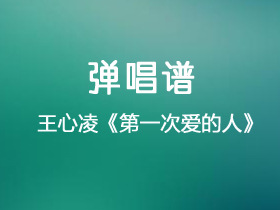 王心凌《第一次爱的人》吉他谱C调吉他弹唱谱