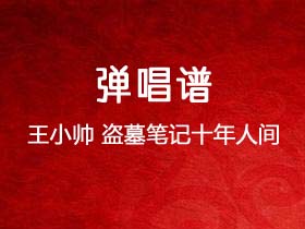 王小帅《盗墓笔记十年人间》吉他谱G调吉他弹唱谱