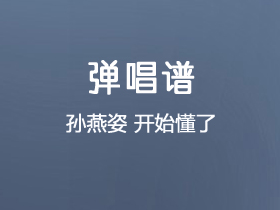 孙燕姿《开始懂了》吉他谱C调吉他弹唱谱