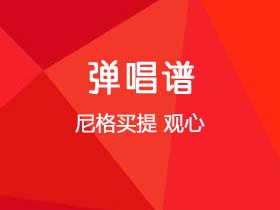 尼格买提《观心》吉他谱C调吉他弹唱谱