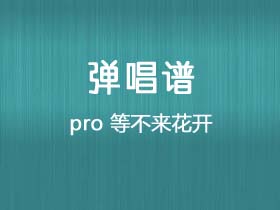 pro《等不来花开》吉他谱C调吉他弹唱谱