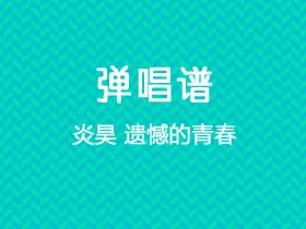 炎昊《遗憾的青春》吉他谱G调吉他弹唱谱