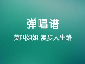 莫叫姐姐《漫步人生路》吉他谱G调吉他弹唱谱