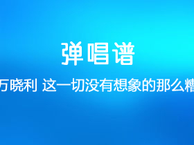 万晓利《这一切没有想像的那么糟》吉他谱G调吉他弹唱谱