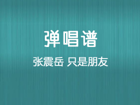 张震岳《只是朋友》吉他谱D调吉他弹唱谱